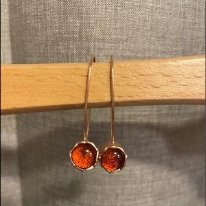 Beautiful orange glass earrings